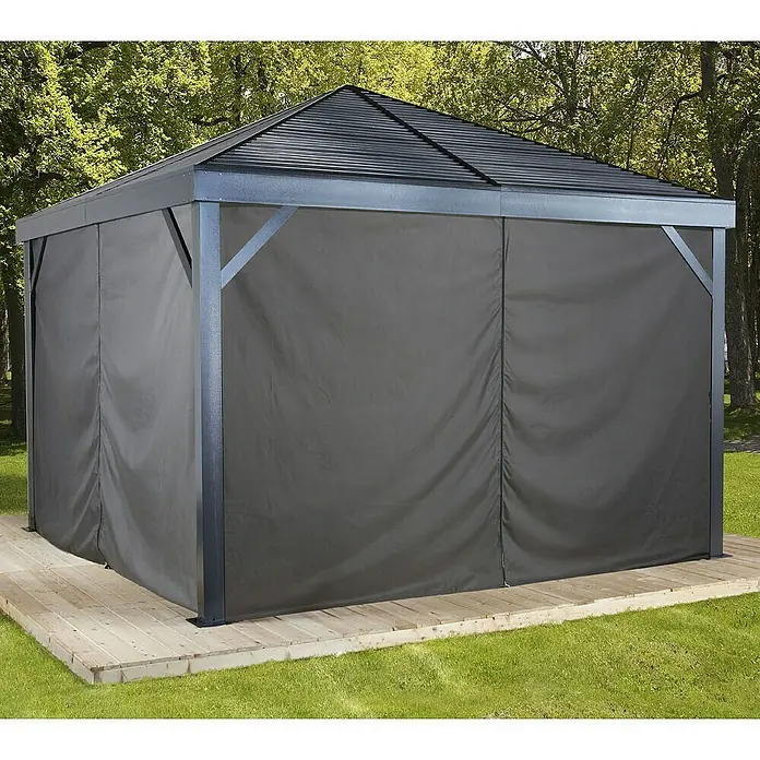 Sojag Pavillon-Seitenwände South Beach - Passend für: Sojag Pavillon South Beach 12 x 12, Anthrazit - Stimmungsaufnahme