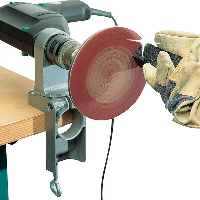 Wolfcraft Bohrmaschinenhalter - Aufnahme: 43 mm, Bis 90° schwenkbar - Anwendungsbeispiel