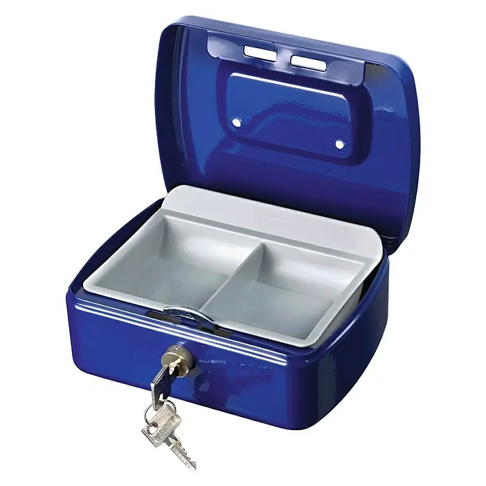 Burg-Wächter Office Line Caja de caudales 2167 - L x An x Al: 17,3 x 13 x 7,3 cm, Azul