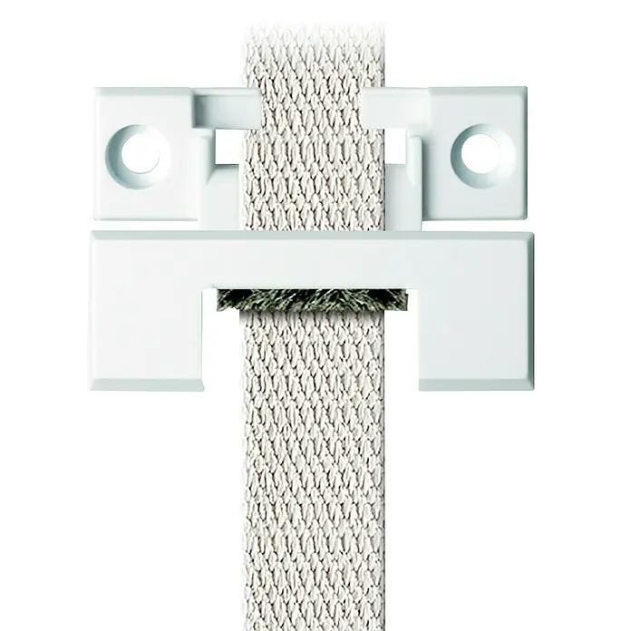 Schellenberg Duo Guía para correa de persiana - L x An x Al: 6 x 3,6 x 0,8 cm, Apto para: Sistemas maxi/mini de persianas, Blanco