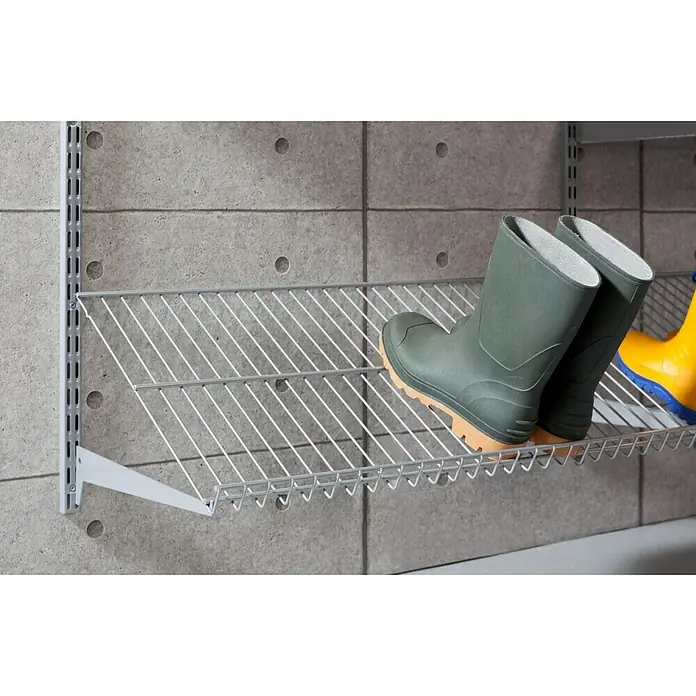 Element System Classic Zidna vodilica EL 32 - Duljina: 206 cm, Bijelo-aluminij, Namijenjeno za: Nosače s rasterom od 32 mm, Sustav s dvama provrtima - Detaljan prikaz