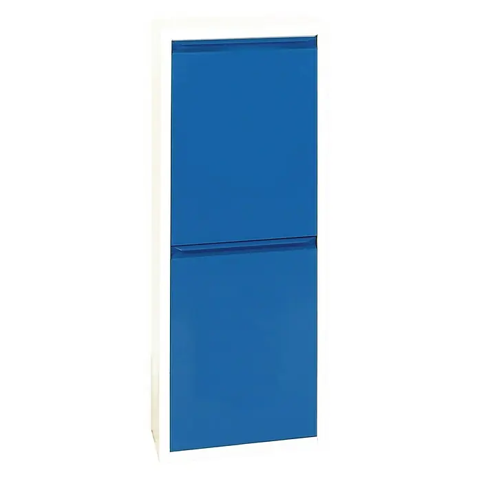 Simonrack Armario auxiliar - L x An x Al: 25 x 34 x 92 cm, Compartimentos con 2 cubetas extraíbles, Azul marino