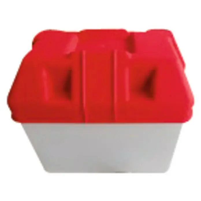 Caja de batería Roja - L x An x Al: 19 x 27 x 20 cm