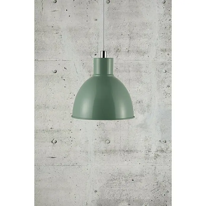 Nordlux Lámpara colgante redonda Pop - 60 W, Ø x Al: 21,5 x 23 cm, Verde, E27