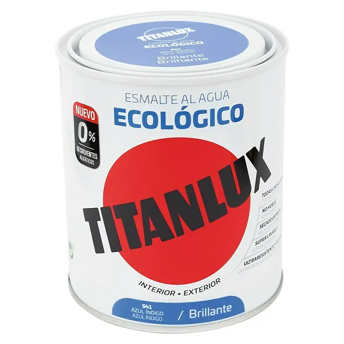 Titanlux Esmalte de color Eco - Azul índigo, 750 ml, Brillante