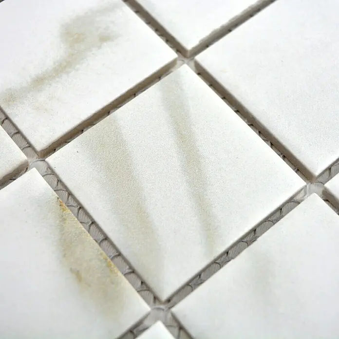 Mosaikfliese Quadrat Calacatta CIM Q48 CT - 30,6 x 30,6 cm, Weiß, Matt - Detailaufnahme
