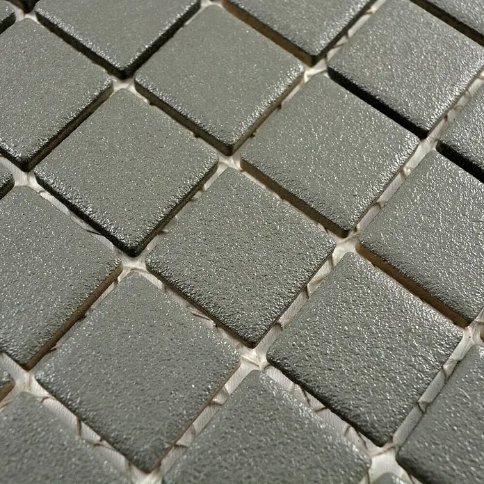 Mosaikfliese Quadrat Uni AT 950 - 32,6 x 30 cm, Grau, Matt - Detailaufnahme