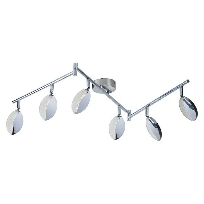 Plafón LED Leave - 4 W, L x An x Al: 190 x 9 x 21 cm, Cromo, Blanco neutro