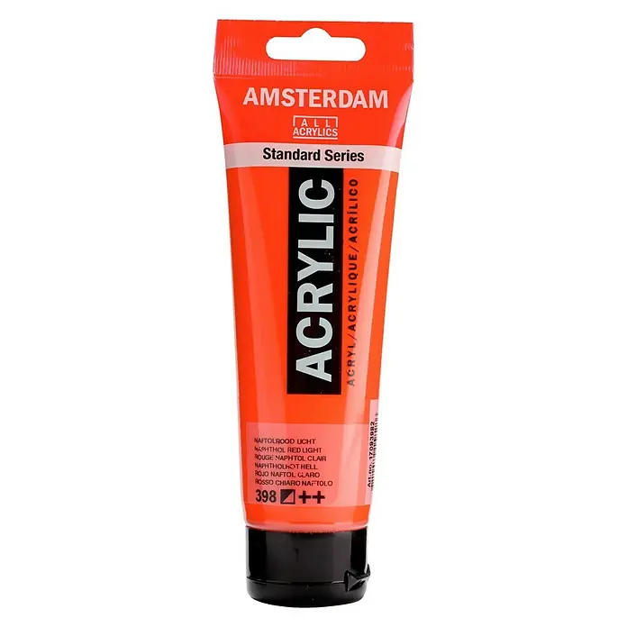 Talens Amsterdam Pintura acrílica Standard - Rojo naftol claro, 120 ml, Tubo