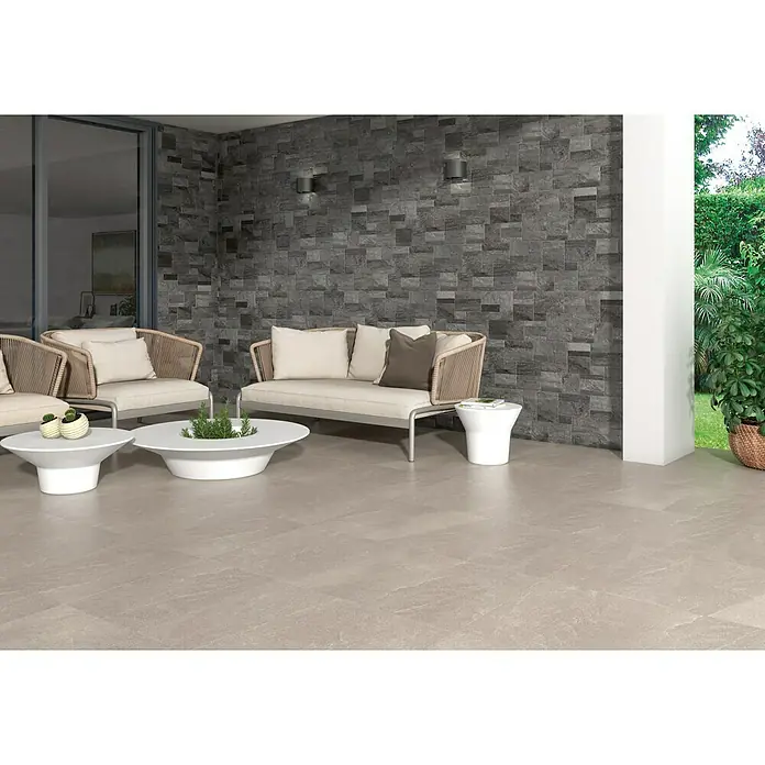 Verblendstein Cantabria - L x B: 66,6 x 33,3 cm, Anthrazit, Steinoptik