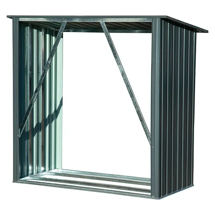 Dobar Gerätehaus-Anbau Madera - Metall, Metallic - Rückansicht
