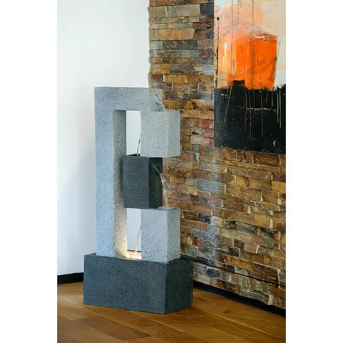 Dobar Kunststeinbrunnen - 40,5 x 21,5 x 90,5 cm - Stimmungsaufnahme