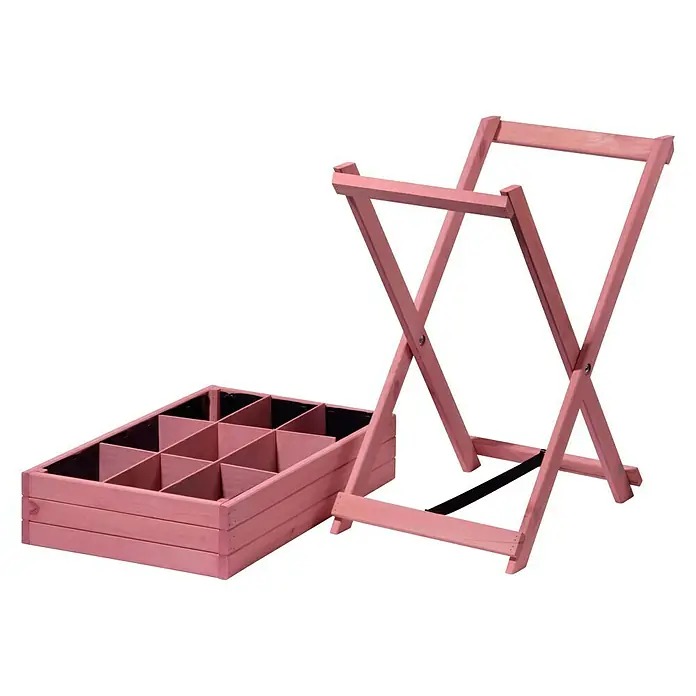 Dobar Kräuterhochbeet - 58 x 38 x 75 cm, Holz, Rosa - Detailaufnahme