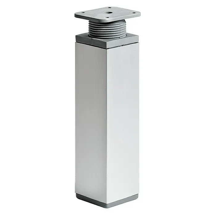 Hettich Möbelfuß - L x B: 40 x 40 mm, Verstellbar: 150 - 170 mm, Aluminium, Traglast: 50 kg - Vorderansicht