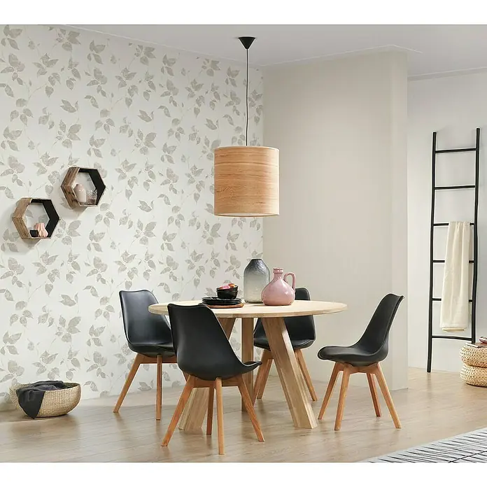 AS Creation Flavour Vliestapete Steine - Creme, Floral, 10,05 x 0,53 m - Stimmungsaufnahme