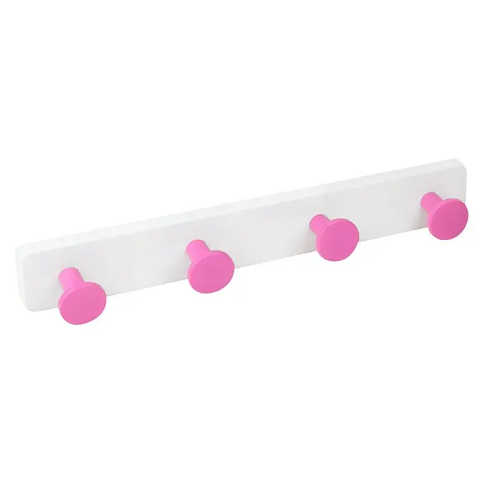 Nesu Perchero 9062 - L x An x Al: 41 x 6 x 5,5 cm, Plástico, Blanco/Fucsia