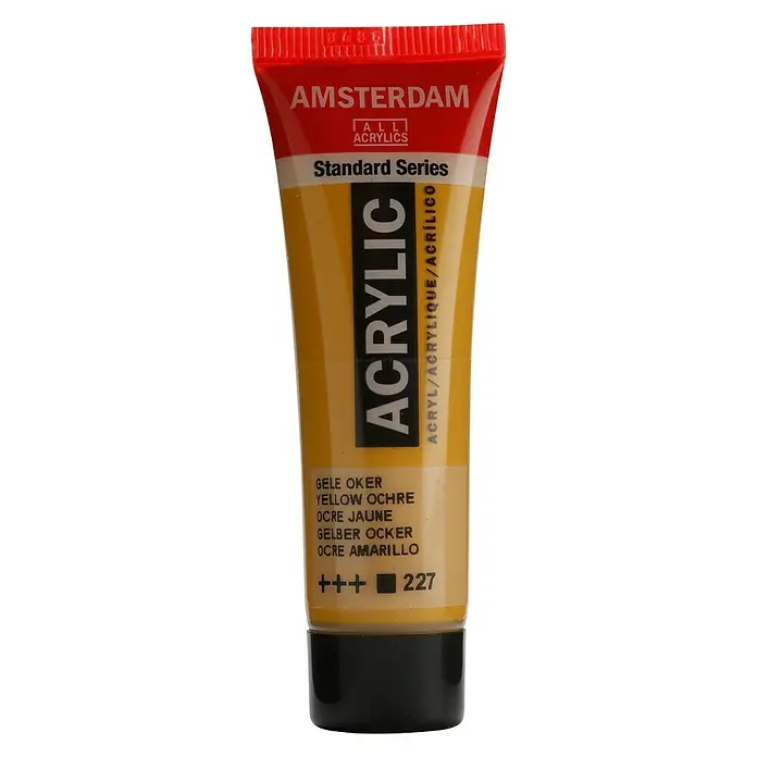 Talens Amsterdam Pintura acrílica Standard - Ocre Amarillo, 20 ml, Tubo