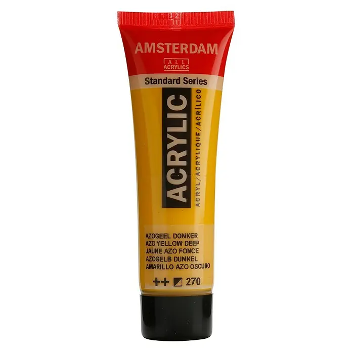 Talens Amsterdam Pintura acrílica Standard - Amarillo azo oscuro, 20 ml, Tubo