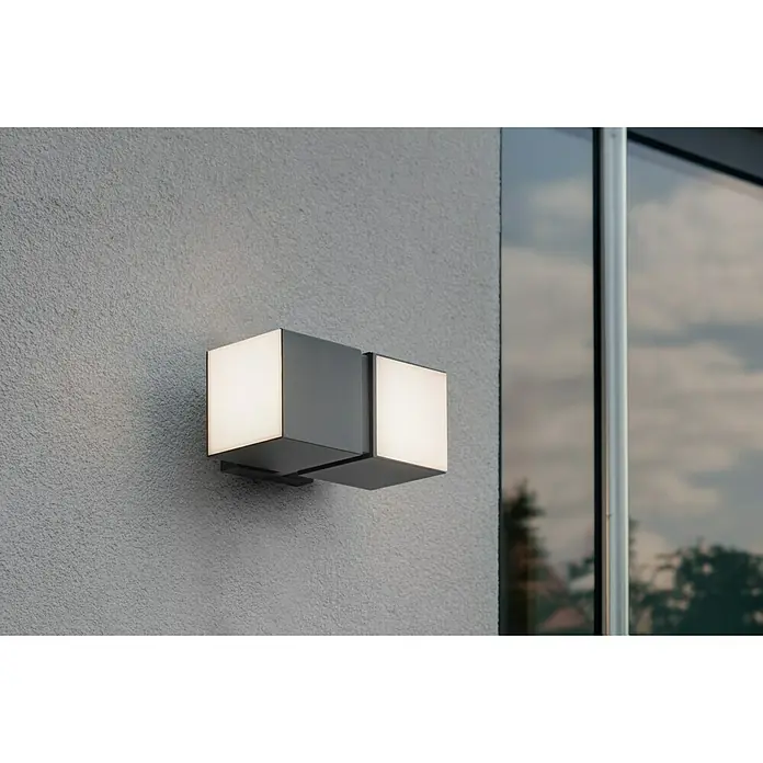 Lutec Vanjska zidna LED svjetiljka - 24 W, 10 x 9,5 x 21,3 cm, Antracit-bijele boje, IP54