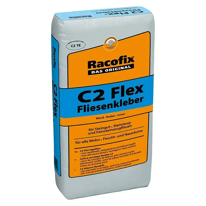 Racofix Fliesenkleber C2 Flex - 20 kg - Linke Seitenansicht