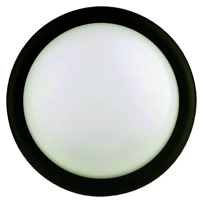 Polaroid LED-Außenwandleuchte - 14 W, Schwarz, Ø x H: 19,7 x 9,5 cm - Vorderansicht