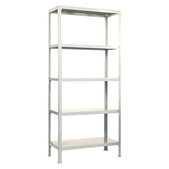 Simonrack Simonhome Estantería metálica Fileclick Mini - L x An x Al: 36 x 80 x 180 cm, Capacidad de carga: 100 kg/balda, Número de baldas: 5 ud., Blanco