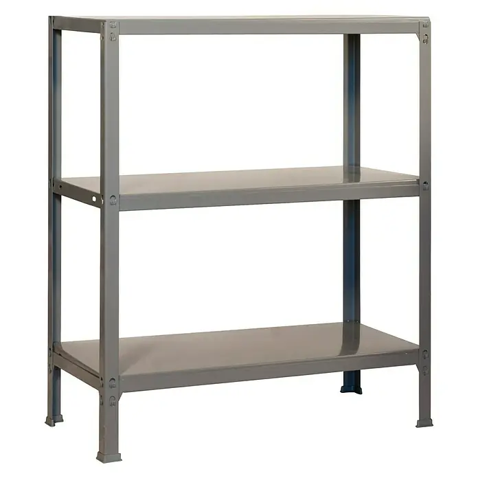 Simonrack Simonhome Estantería metálica Fileclick Plus - L x An x Al: 36 x 100 x 90 cm, Capacidad de carga: 100 kg/balda, Número de baldas: 3 ud., Gris