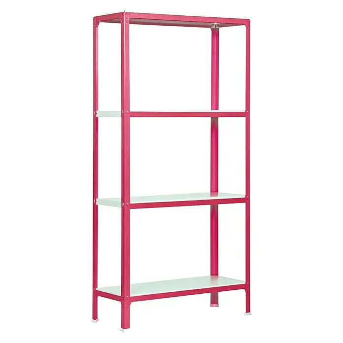 Simonrack Homeclick Metallregal Mini - L x B x H: 40 x 80 x 160 cm, Traglast: 150 kg/Boden, Anzahl Böden: 4 Stk., Rosa