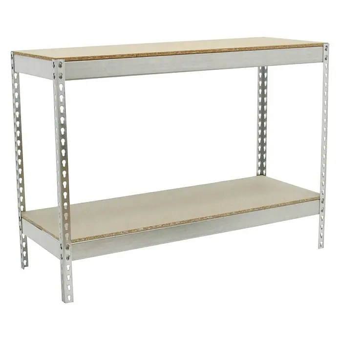 Simonrack Simonforte Estantería para cargas pesadas Chipboard - L x An x Al: 60 x 120 x 90 cm, Capacidad de carga: 600 kg/balda, Número de baldas: 2 ud., Galvanizado