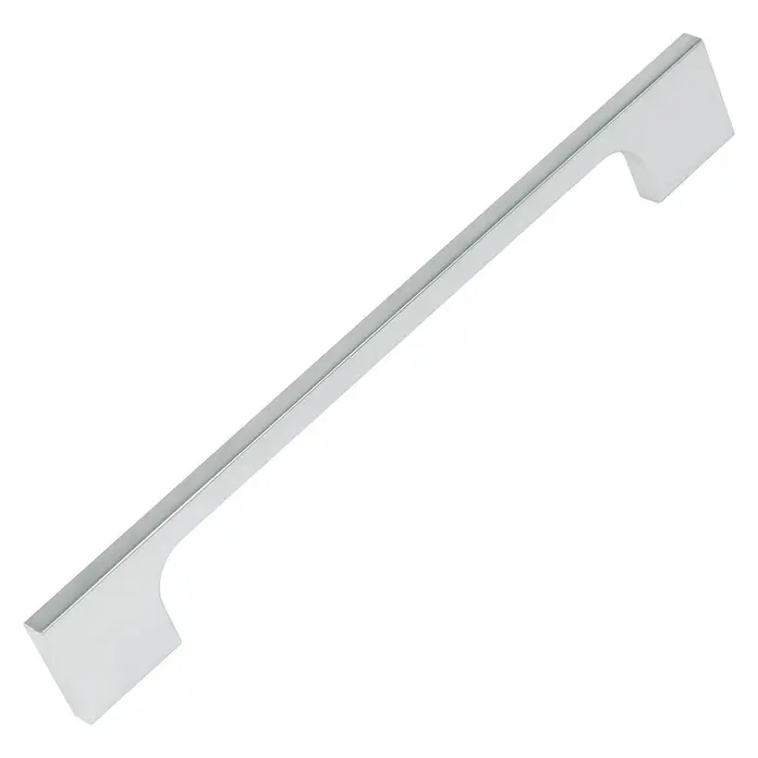 Nesu Tirador para muebles 876217 - L x An x Al: 21,2 x 0,7 x 2,5 cm, Acero, Cromado mate, Distancia entre orificios: 192 mm