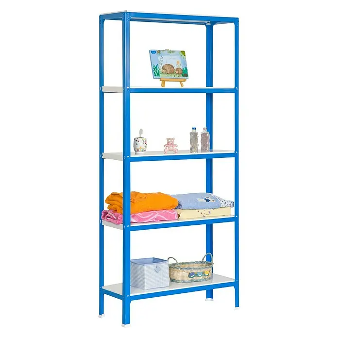 Simonrack Simonhome Estantería metálica Homeclick Color Plus - L x An x Al: 30 x 100 x 180 cm, Capacidad de carga: 150 kg/balda, Número de baldas: 5 ud., Azul