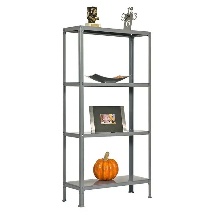 Simonrack Simonhome Estantería metálica Homeclick Color Plus - L x An x Al: 30 x 100 x 160 cm, Capacidad de carga: 150 kg/balda, Número de baldas: 4 ud., Gris