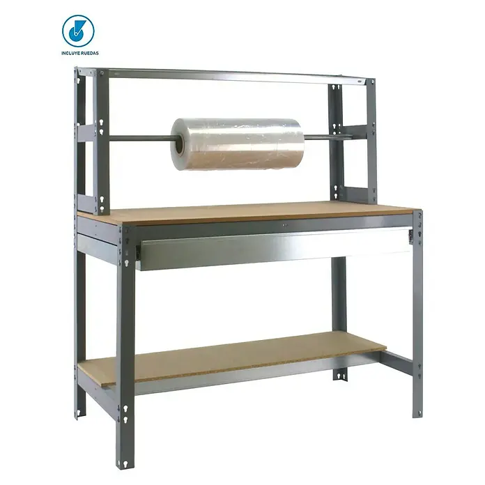 Simonrack Simonwork Banco de trabajo BT4 Box Mobile - L x An x Al: 76 x 151 x 144,5 cm, Capacidad de carga: 120 kg, Gris