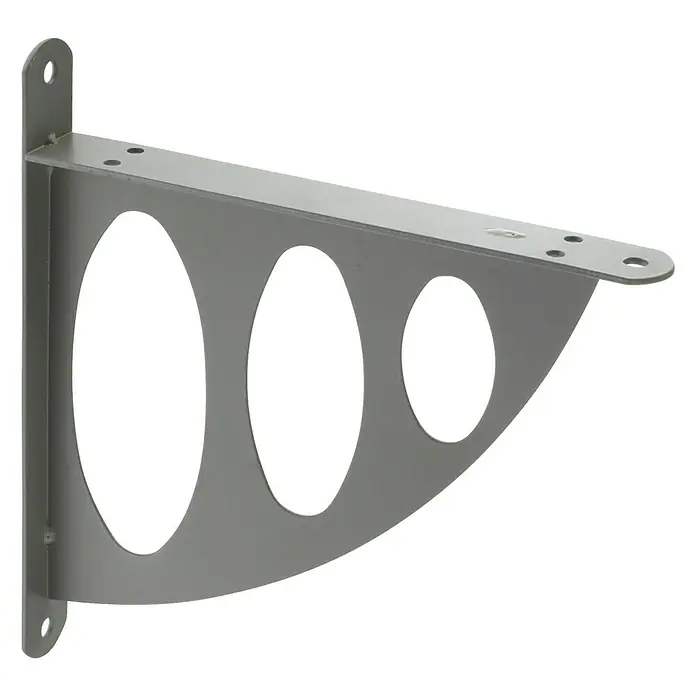 Rei Escuadra de soporte 1465 - L x An x Al: 20 x 20 x 2 cm, Carga soportada: 30 kg, Acero, Plateado