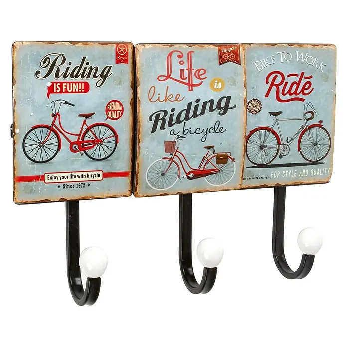 Rei Perchero Bicicletas - L x An x Al: 29,5 x 20,5 x 6,5 cm, Hierro