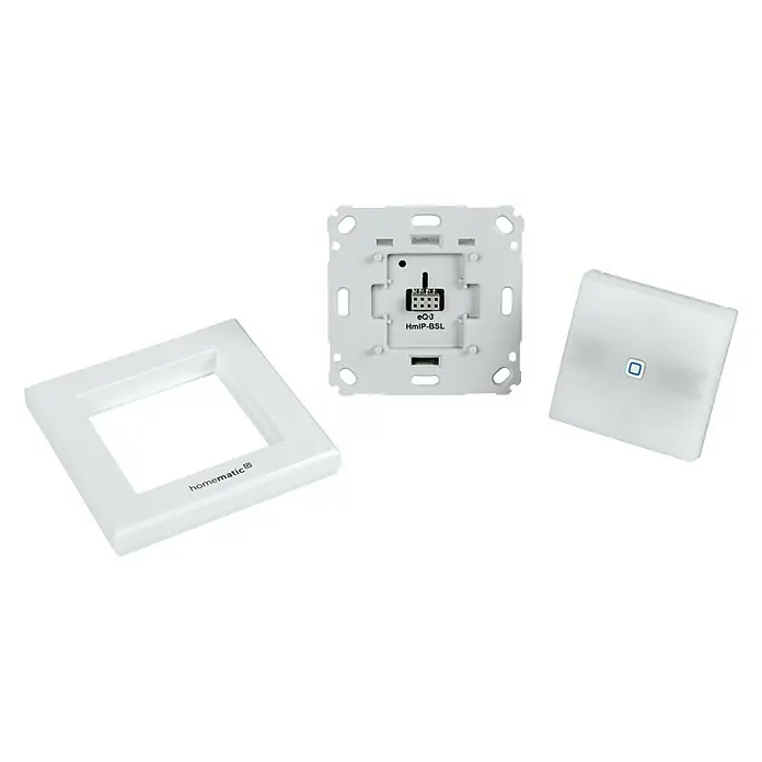 Homematic IP Funkschalter HmIP-BSL - 52 x 86 x 86 mm, Grau, 230 V/50 Hz - Detailaufnahme