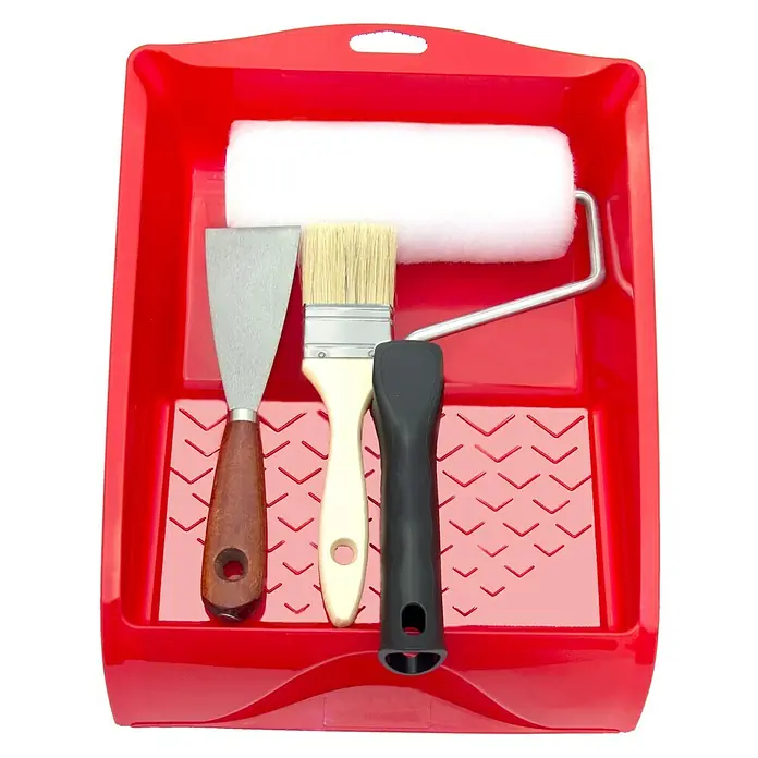 Kit para pintar con rodillo pintura plástica - 4 piezas