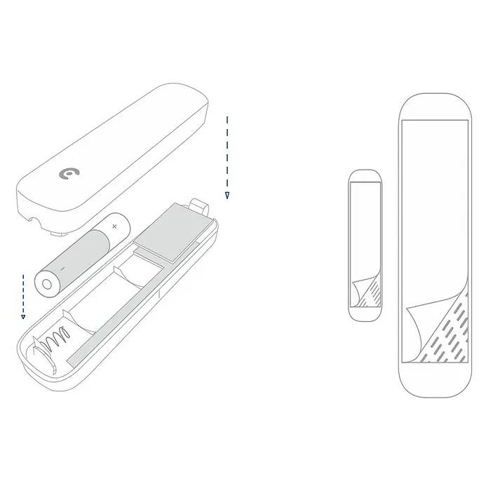 Clarer Fenster- & Türsensor S03 - Passend für: Clarer Alarmanlage C3, Reichweite ca.: 100 m, Funk - Detailaufnahme