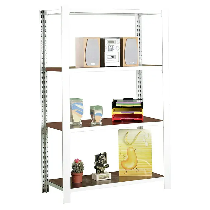 Simonrack Simonoffice Estantería para archivadores Officlick Wood Inicial - L x An x Al: 40 x 90 x 150 cm, Capacidad de carga: 200 kg/balda, Número de baldas: 4 ud., Blanco/Wengué