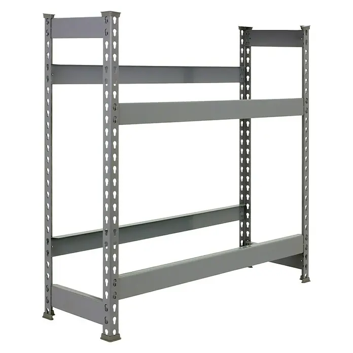 Simonrack Simonbottle Metall-Getränkekistenregal Bottleclick - L x B x H: 30 x 80 x 100 cm, Traglast: 100 kg/Boden, Anzahl Böden: 2 Stk., Grau - Vorderansicht
