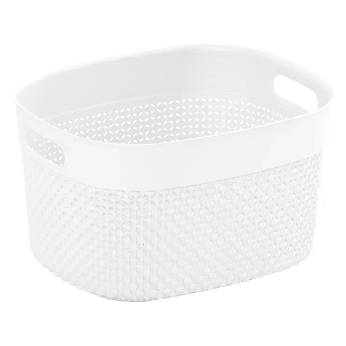 Keter Korb Filo S - L x B x H: 22 x 27 x 15 cm, Weiß - Linke Seitenansicht