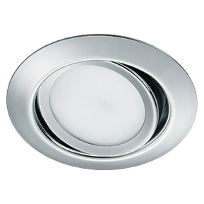 Trio Lighting Foco LED empotrable Rila - 5 W, Color de luz: Blanco cálido, Diámetro: 8,2 cm, Cromo