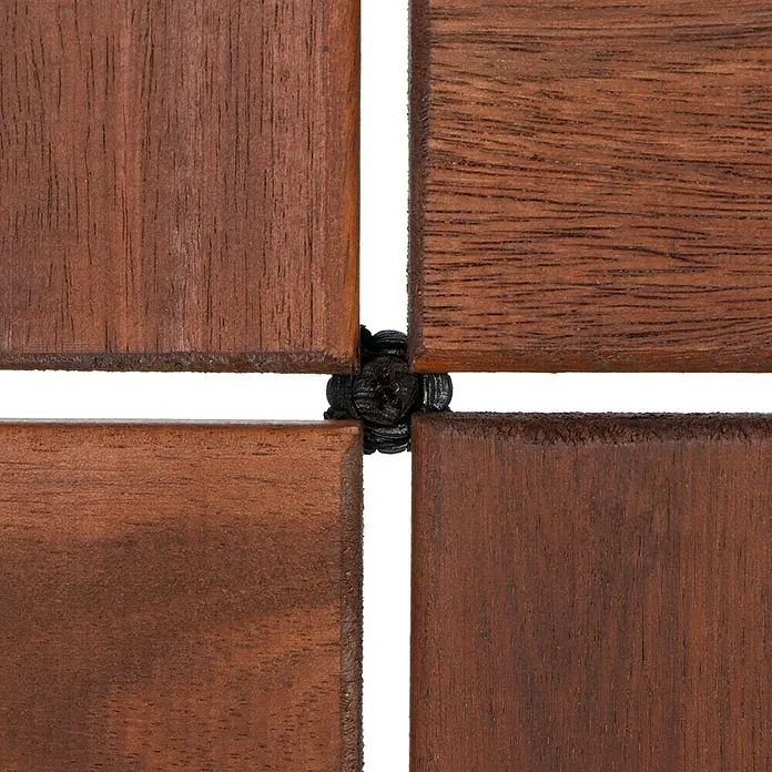 Klick-Holzfliese dunkel - Akazie, 30 x 30 cm, 5er Pack - Detailaufnahme