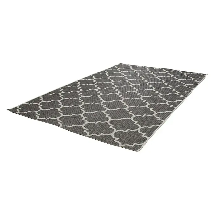 Flachgewebeteppich Sunset - Grau, 150 x 80 cm, 100 % Polypropylen - Linke Seitenansicht