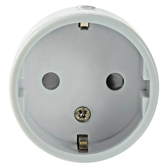 Nedis Smartlife WiFi-Schaltsteckdose - Weiß, Max. Anschlussleistung: 2.500 W, 100 - 240 V, 10 A - Vorderansicht