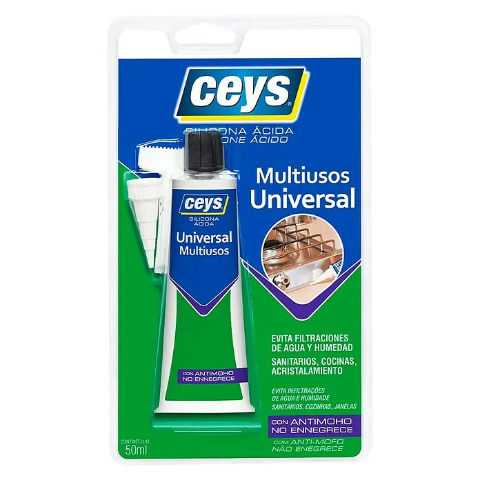 Ceys Silicona universal Multiusos - Transparente, 50 g
