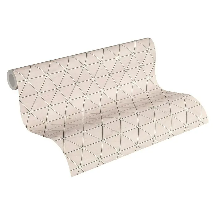 Lutèce Authentic Walls 2 Vliestapete - Rosé, Grafisch, 10,05 x 0,53 m - Ansicht von oben