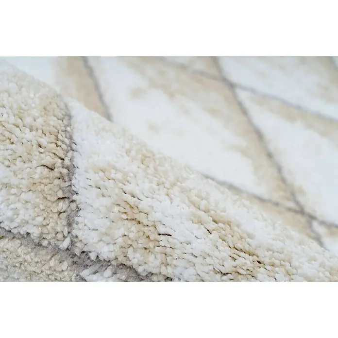 Kayoom Kurzflorteppich Broadway IV - Creme, 150 x 80 cm, 100 % Polypropylen - Detailaufnahme