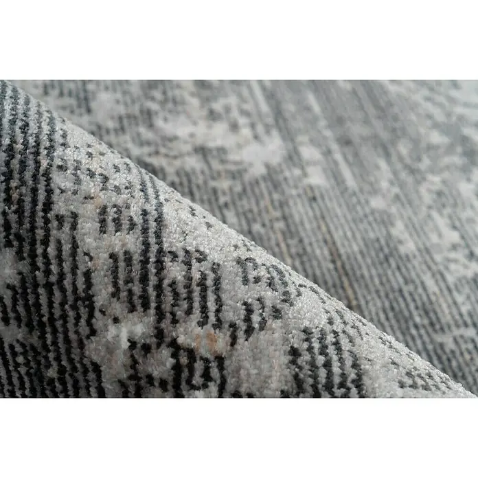 Kayoom Kurzflorteppich Baroque I - Anthrazit, 290 x 200 cm, 100 % Polyester - Detailaufnahme