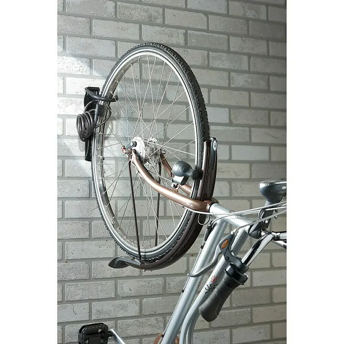 Mottez Fahrrad-Wandhaken - Geeignet für: 1 Fahrrad, Schwarz